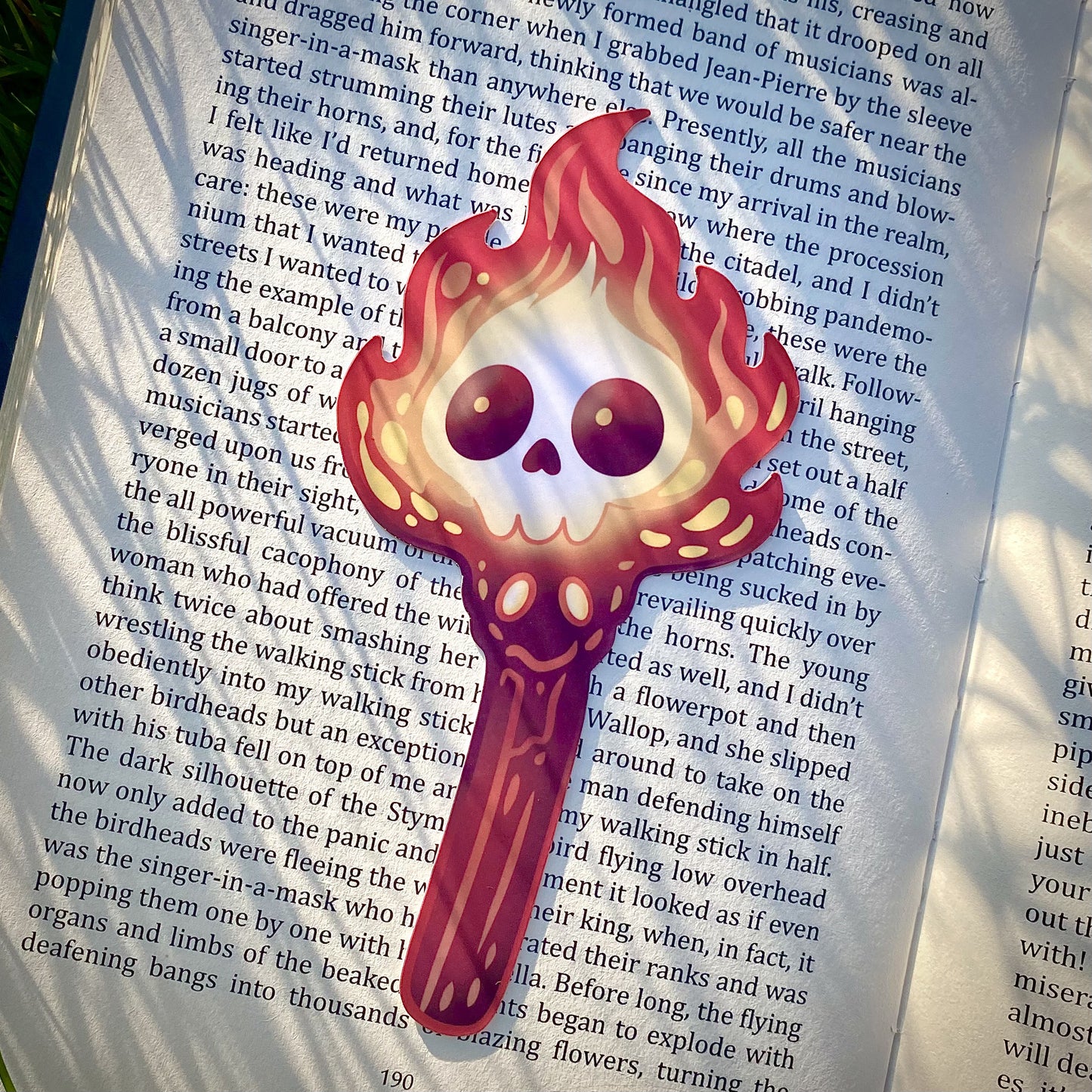 Flame Skull Bookmark