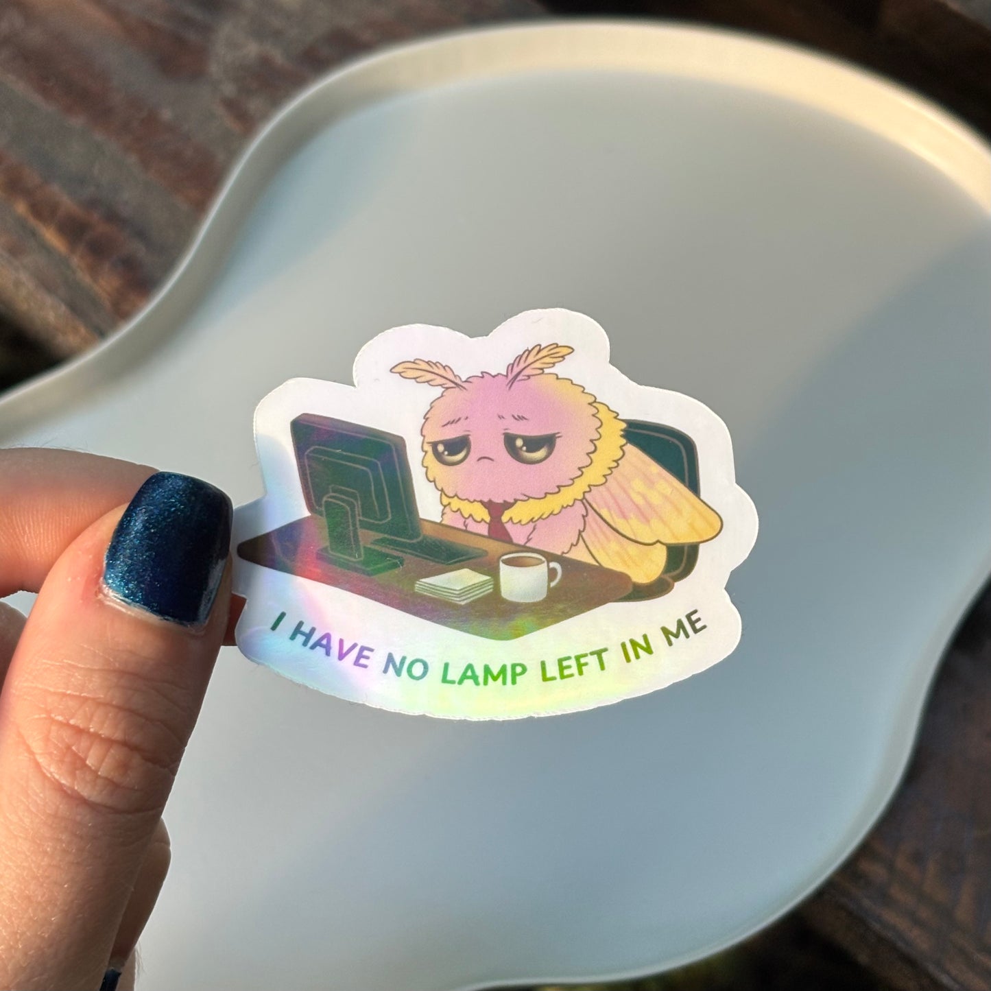 Tired Office Moth Sticker